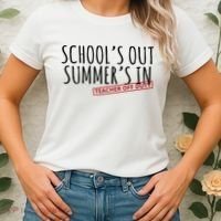Schools Out Summers In Teacher Off Duty Women's T-Shirt thumb 2