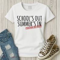 Schools Out Summers In Teacher Off Duty Women's T-Shirt thumb 3