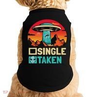 Single Or Taken Funny Alien Ufo Valentine's Day Doggie Tank thumb 0