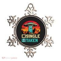Single Or Taken Funny Alien Ufo Valentine's Day Ornament thumb 0