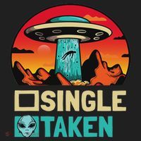 Single Or Taken Funny Alien Ufo Valentine's Day Golf Towel thumb 3