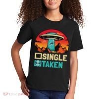 Single Or Taken Funny Alien Ufo Valentine's Day Kids T-Shirt thumb 2