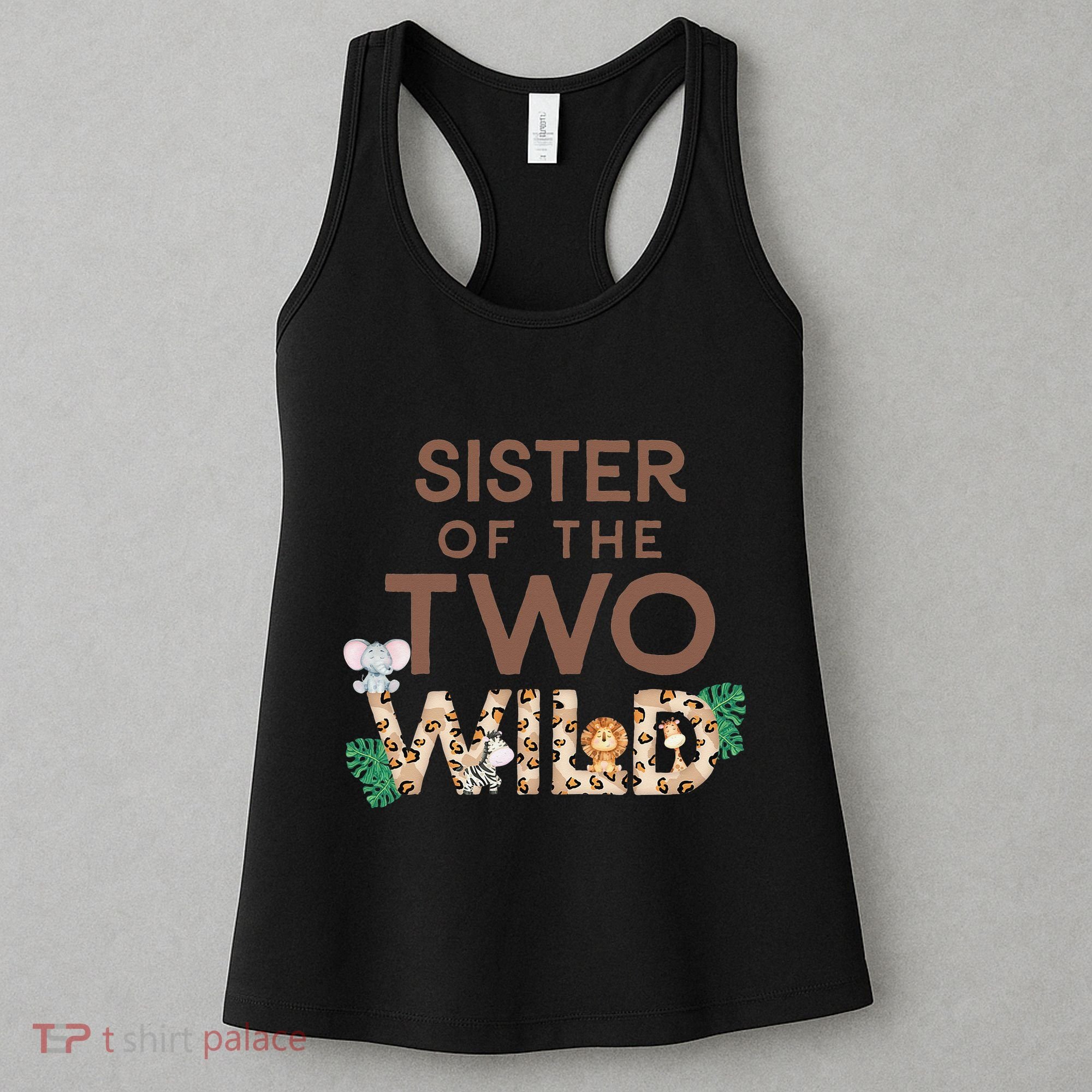Sister of The Two Wild Animal Safari 2nd Birthday Theme Women's Tank Top