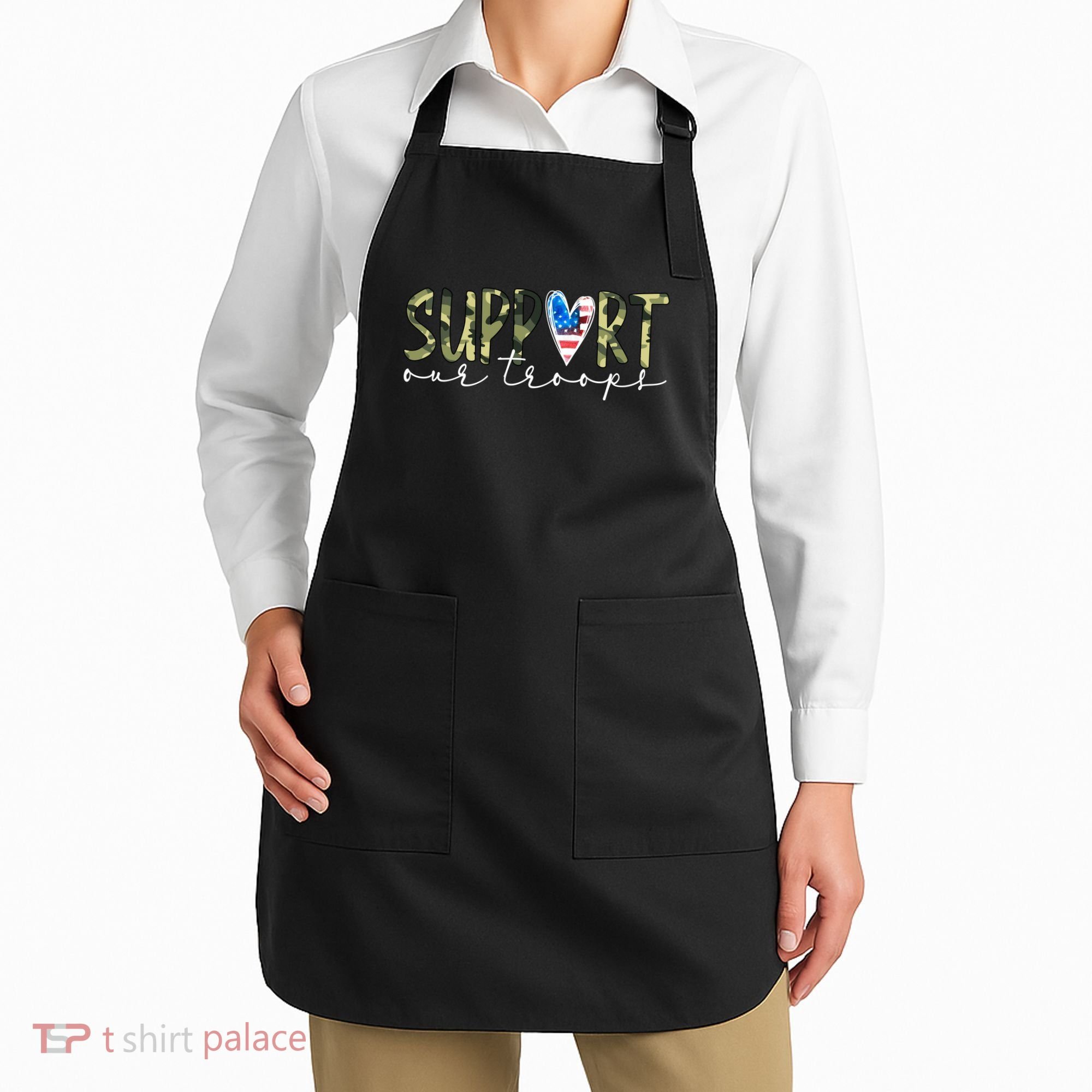 Support Our Trooper Usa Heart Apron