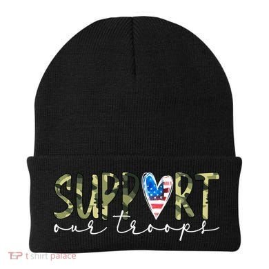 Support Our Trooper Usa Heart Beanie