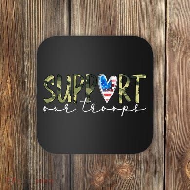Support Our Trooper Usa Heart Coaster