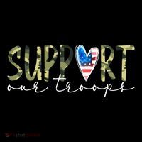 Support Our Trooper Usa Heart Women's Hoodie thumb 2