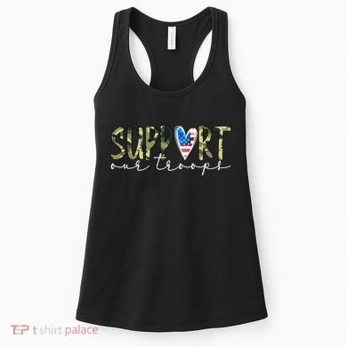 Support Our Trooper Usa Heart Women's Tank Top