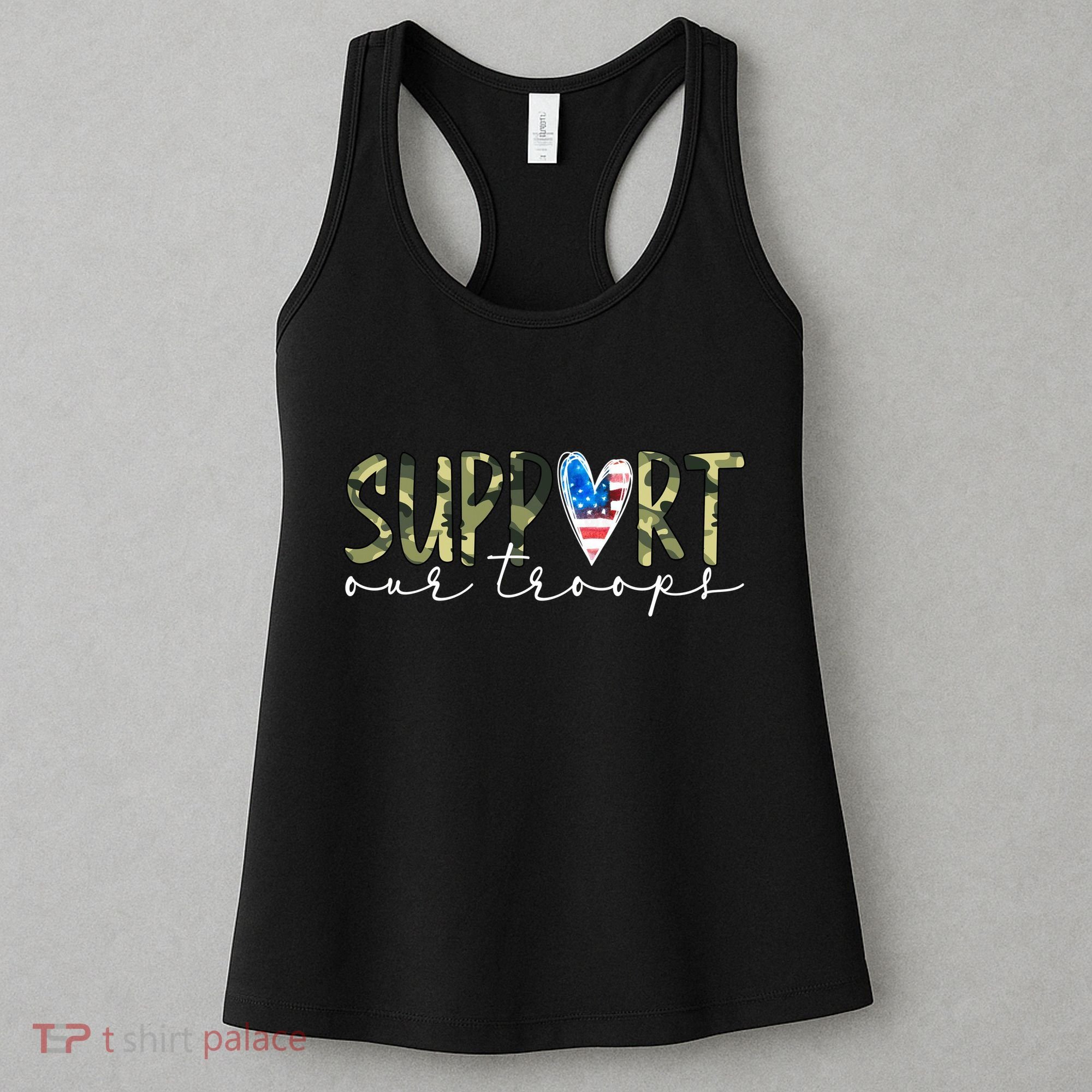 Support Our Trooper Usa Heart Women's Tank Top