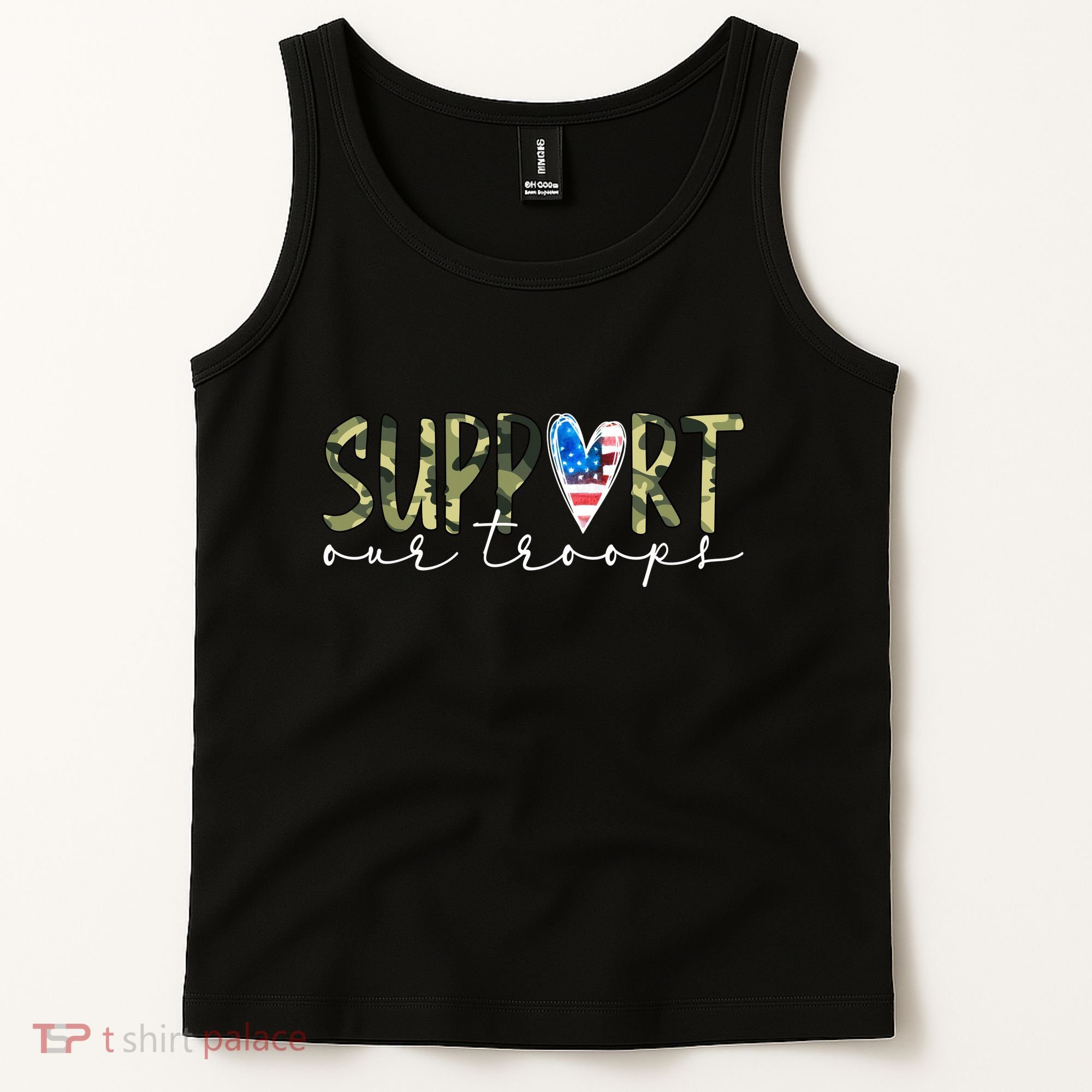 Support Our Trooper Usa Heart Tank Top