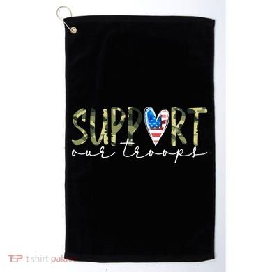 Support Our Trooper Usa Heart Golf Towel