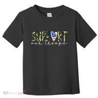 Support Our Trooper Usa Heart Toddler T-Shirt thumb 0