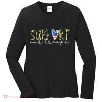 Support Our Trooper Usa Heart Women's Long Sleeve Shirt thumb 0