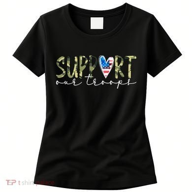 Support Our Trooper Usa Heart Women's T-Shirt