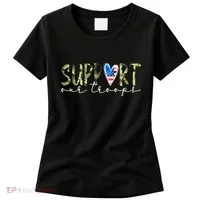 Support Our Trooper Usa Heart Women's T-Shirt thumb 0