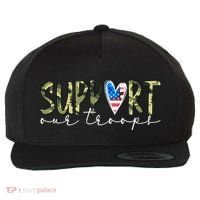 Support Our Trooper Usa Heart Wool Snapback Cap thumb 0