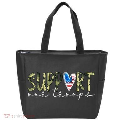 Support Our Trooper Usa Heart Tote Bag