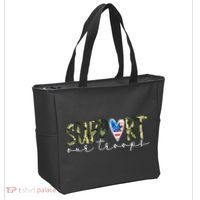 Support Our Trooper Usa Heart Tote Bag thumb 2