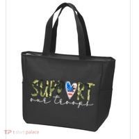 Support Our Trooper Usa Heart Tote Bag thumb 3