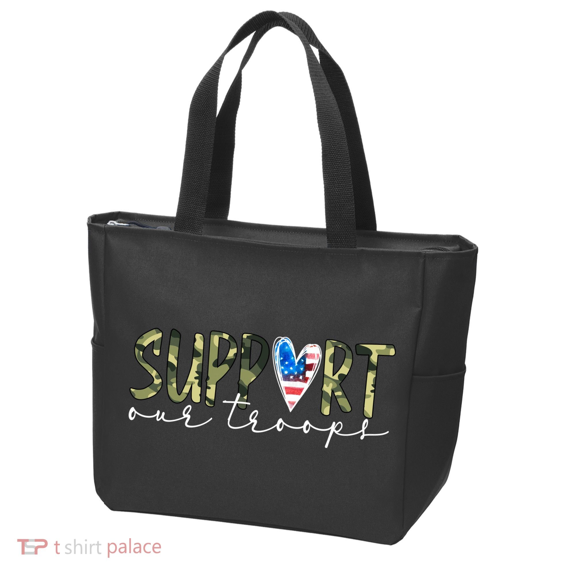 Support Our Trooper Usa Heart Tote Bag