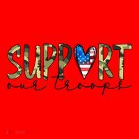 Support Our Trooper Usa Heart Santa Hat thumb 1