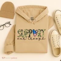 Support Our Trooper Usa Heart Hoodie thumb 4