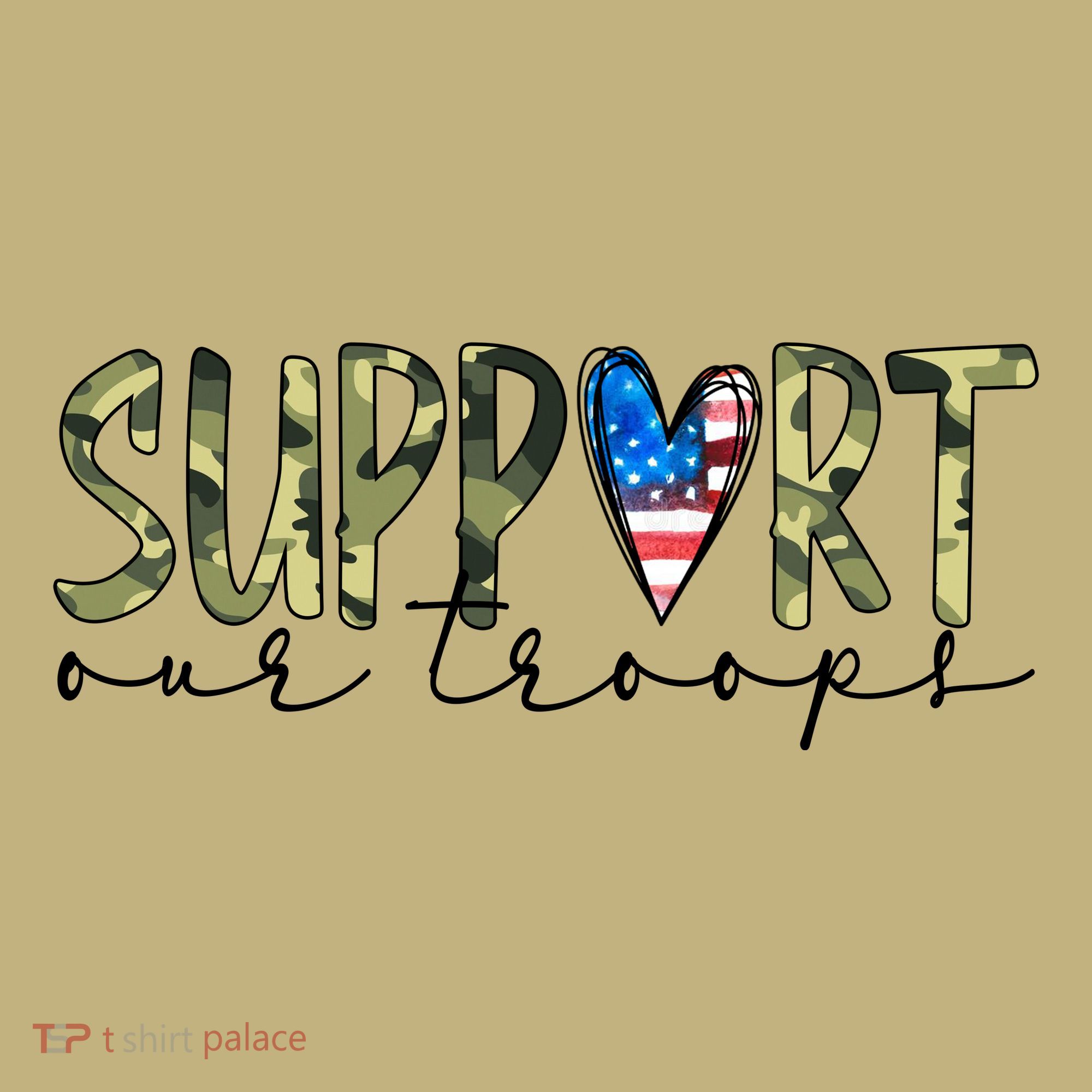 Support Our Trooper Usa Heart Sweatshirt
