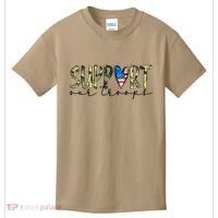 Support Our Trooper Usa Heart Kids T-Shirt thumb 0