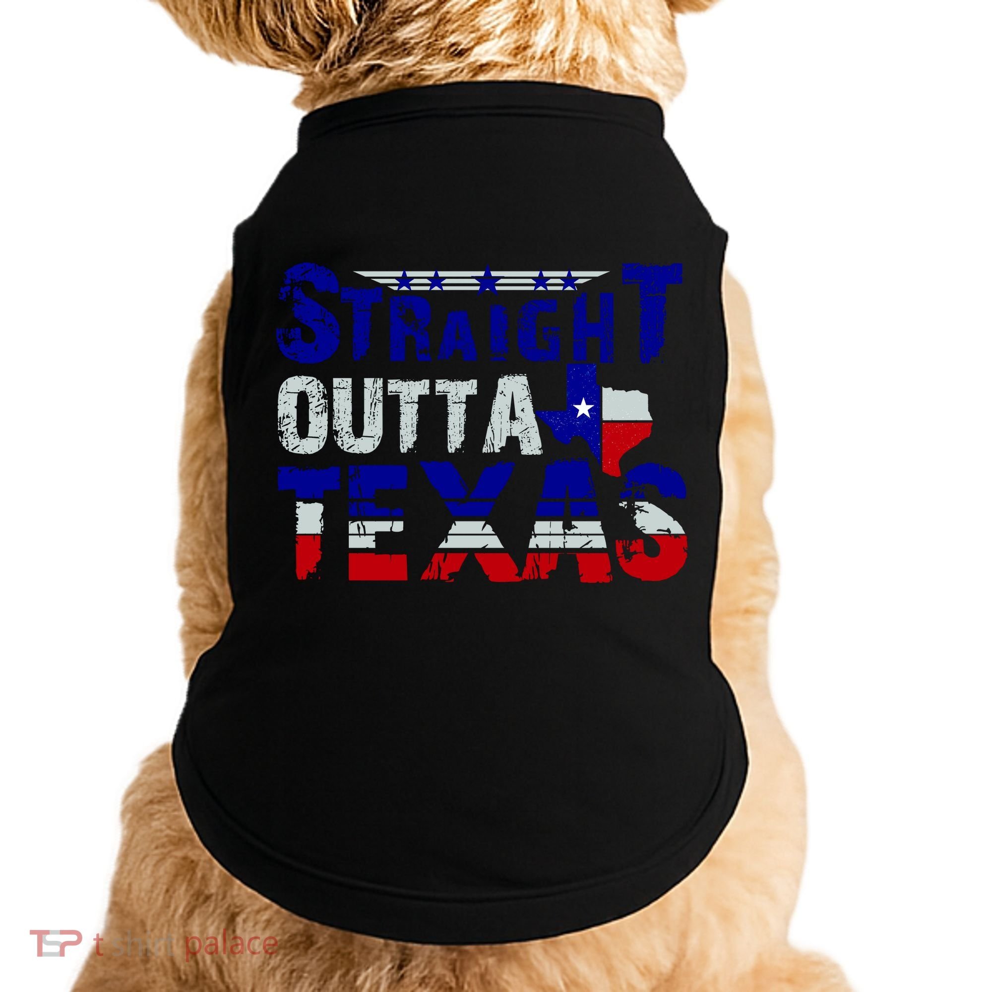Straight Outta Texas Logo Doggie Tank