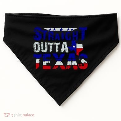 Straight Outta Texas Logo USA-Made Doggie Bandana