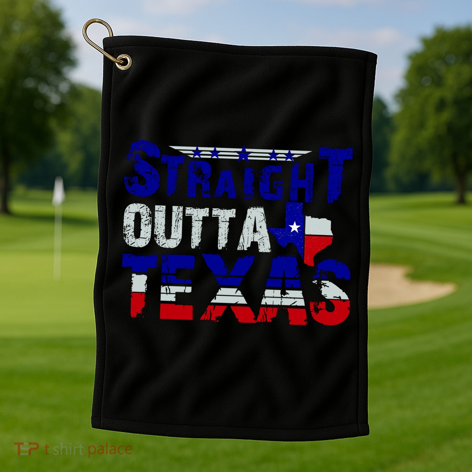 Straight Outta Texas Logo Golf Towel