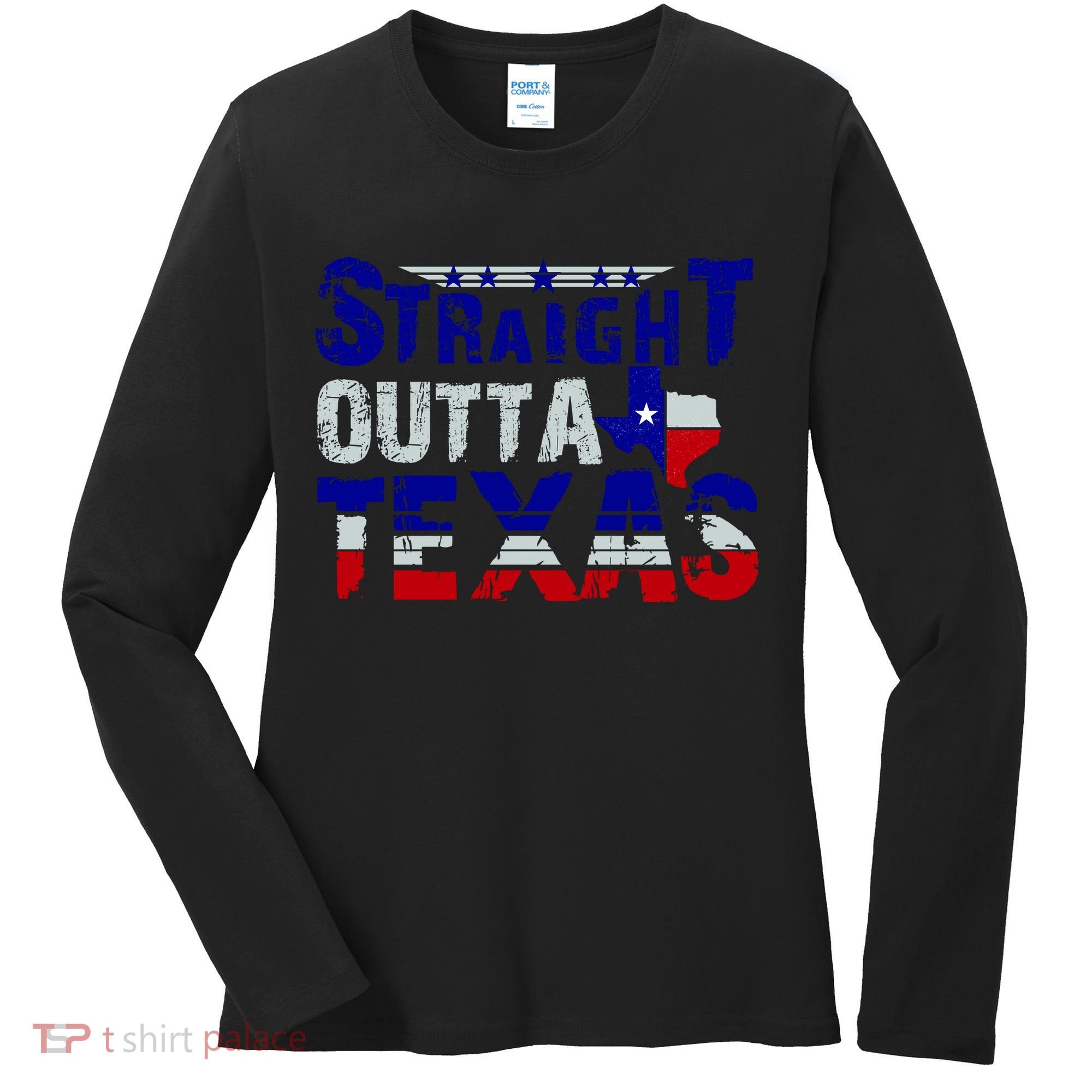 Straight Outta Texas Logo Women's Long Sleeve Shirt