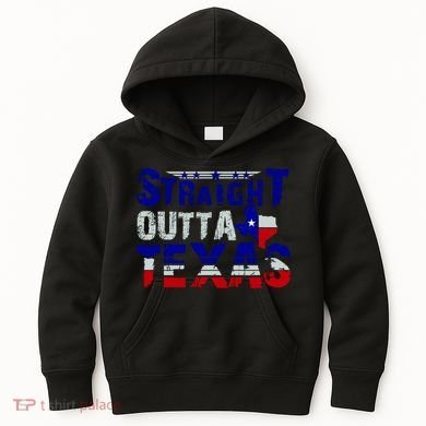 Straight Outta Texas Logo Kids Hoodie