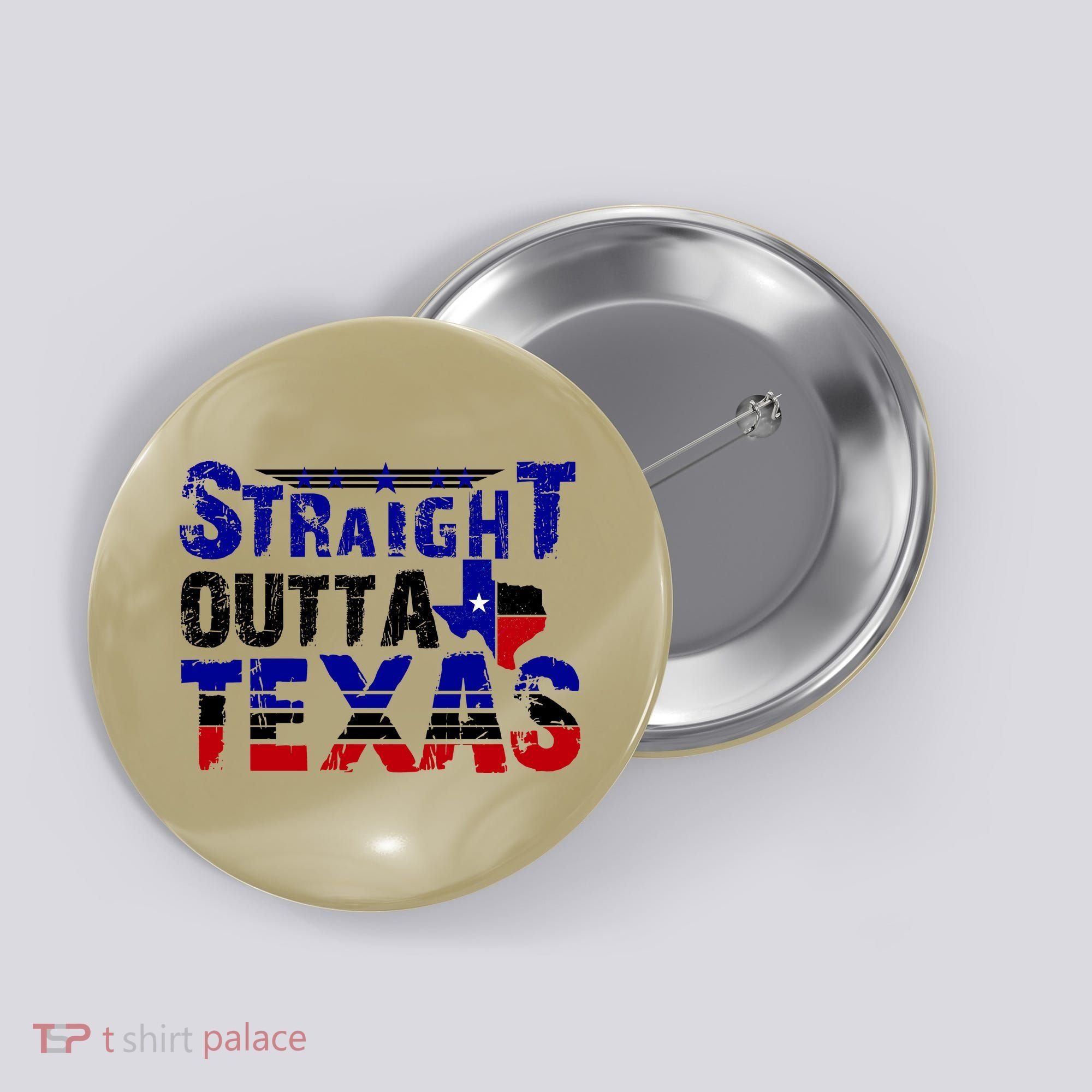 Straight Outta Texas Logo Button
