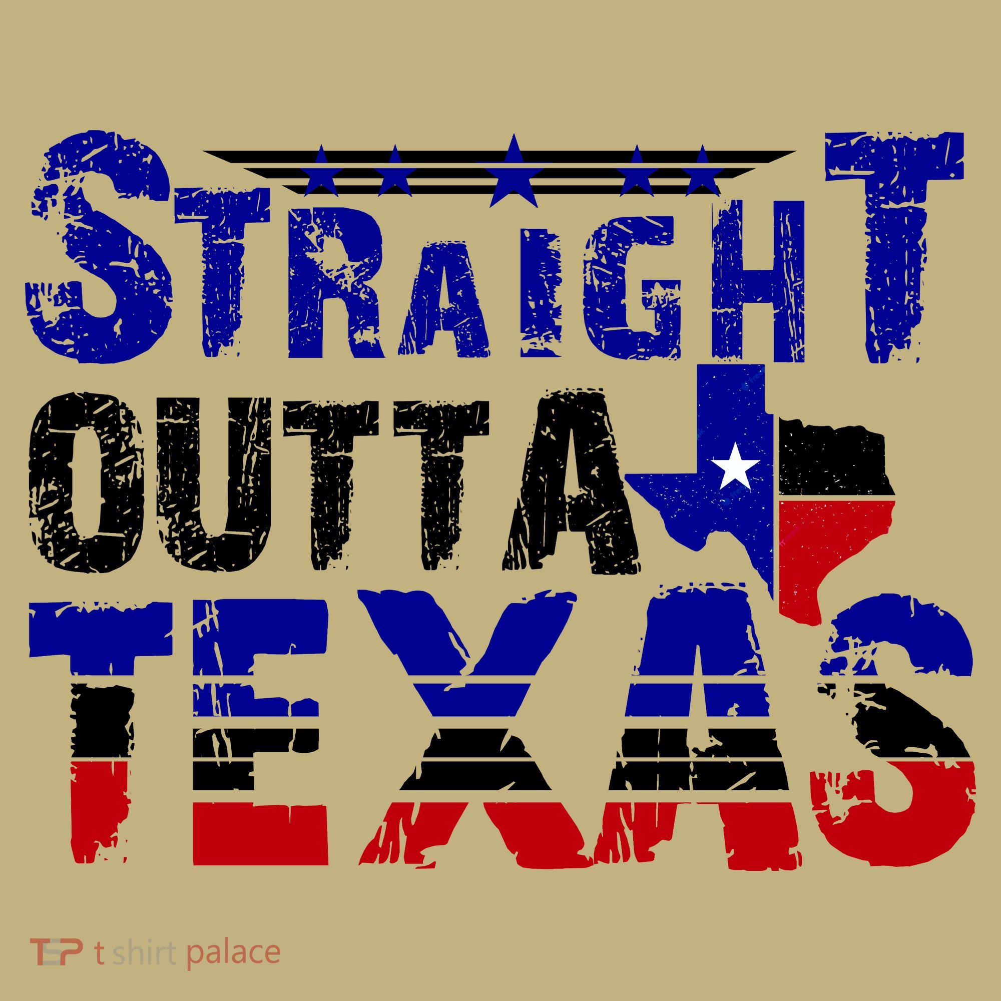 Straight Outta Texas Logo Button