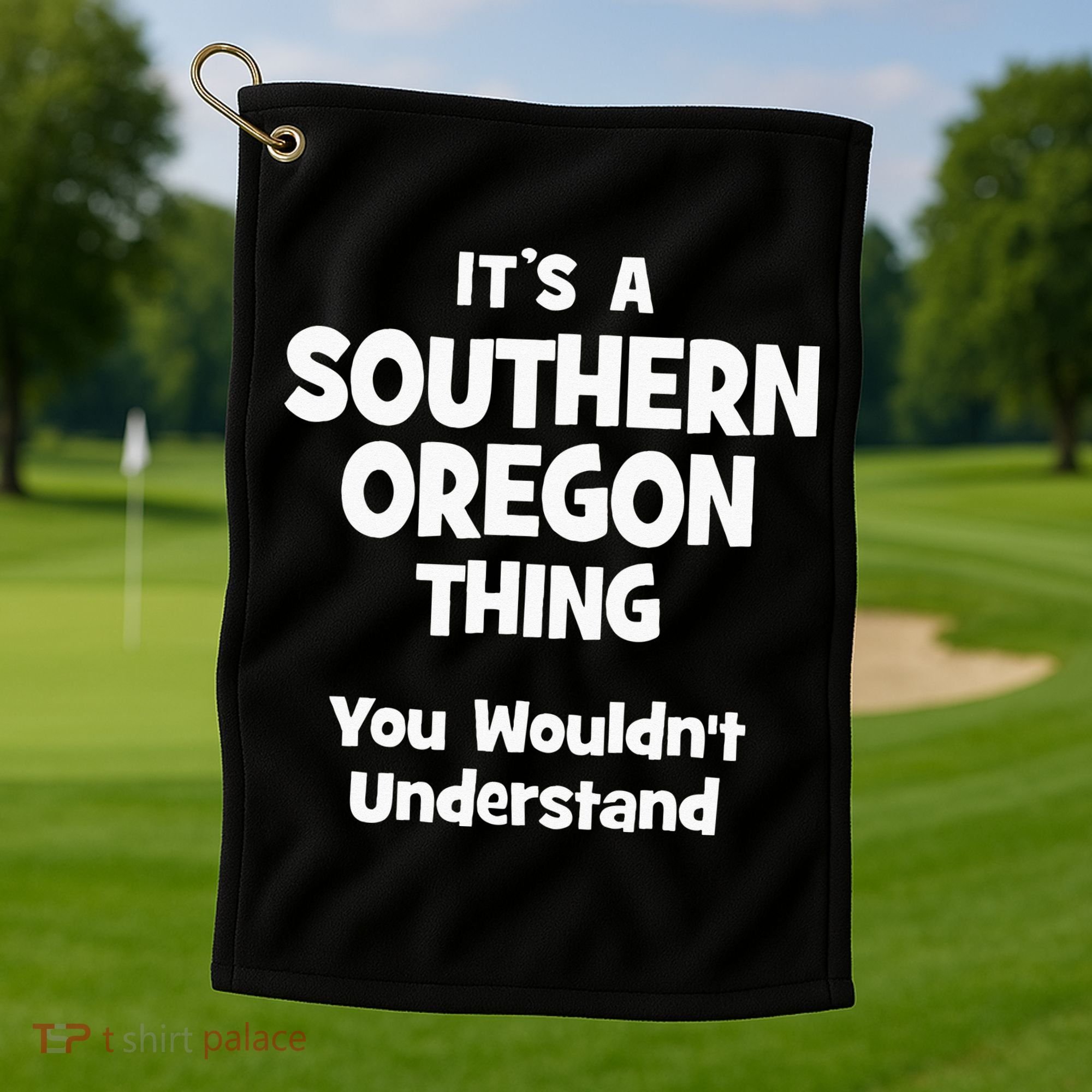 Southern Oregon Thing College University Alumni Funny Golf Towel