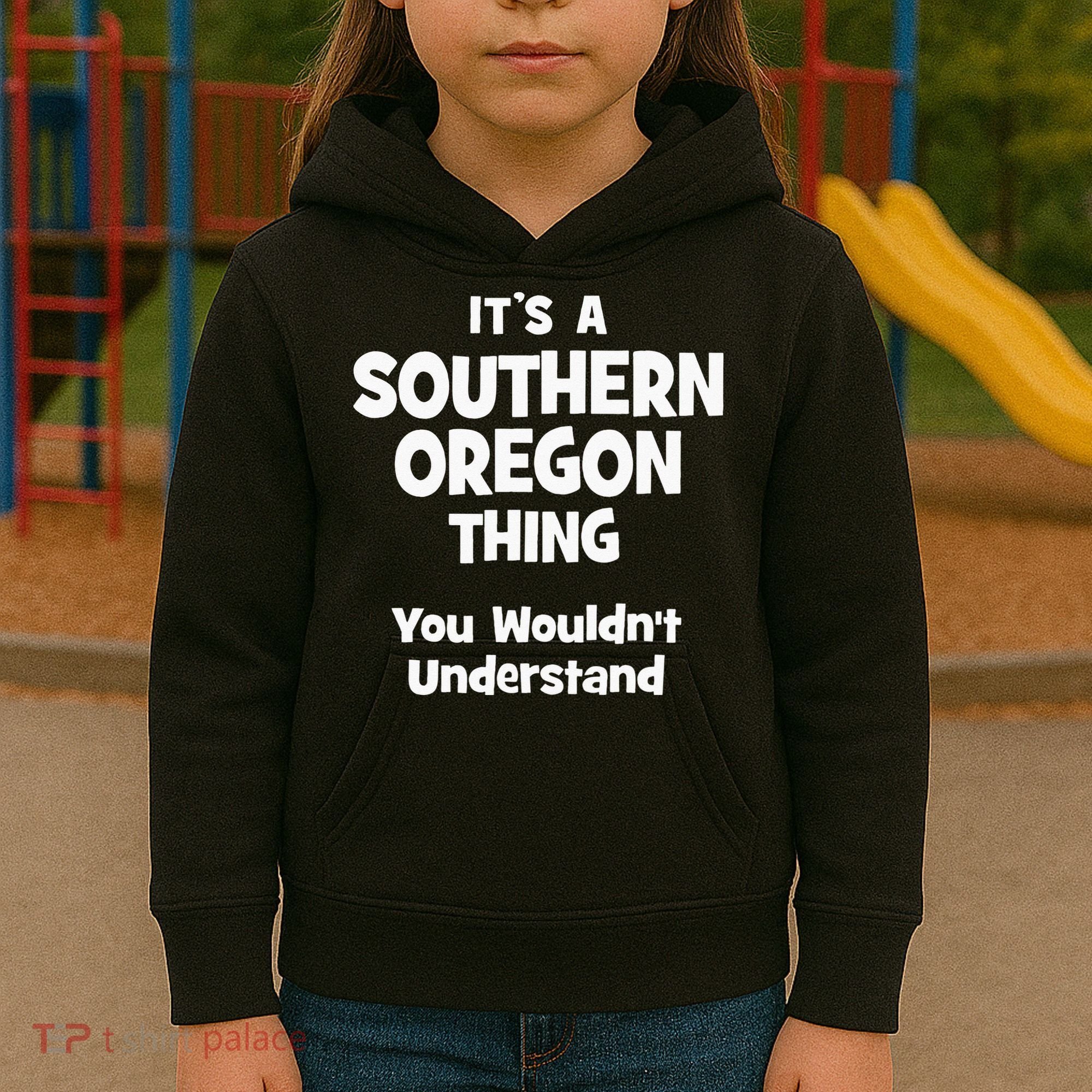 Southern Oregon Thing College University Alumni Funny Kids Hoodie