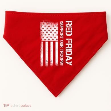 Support Our Troops Red Friday USA-Made Doggie Bandana