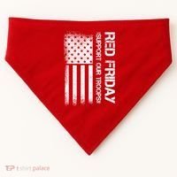 Support Our Troops Red Friday USA-Made Doggie Bandana thumb 0