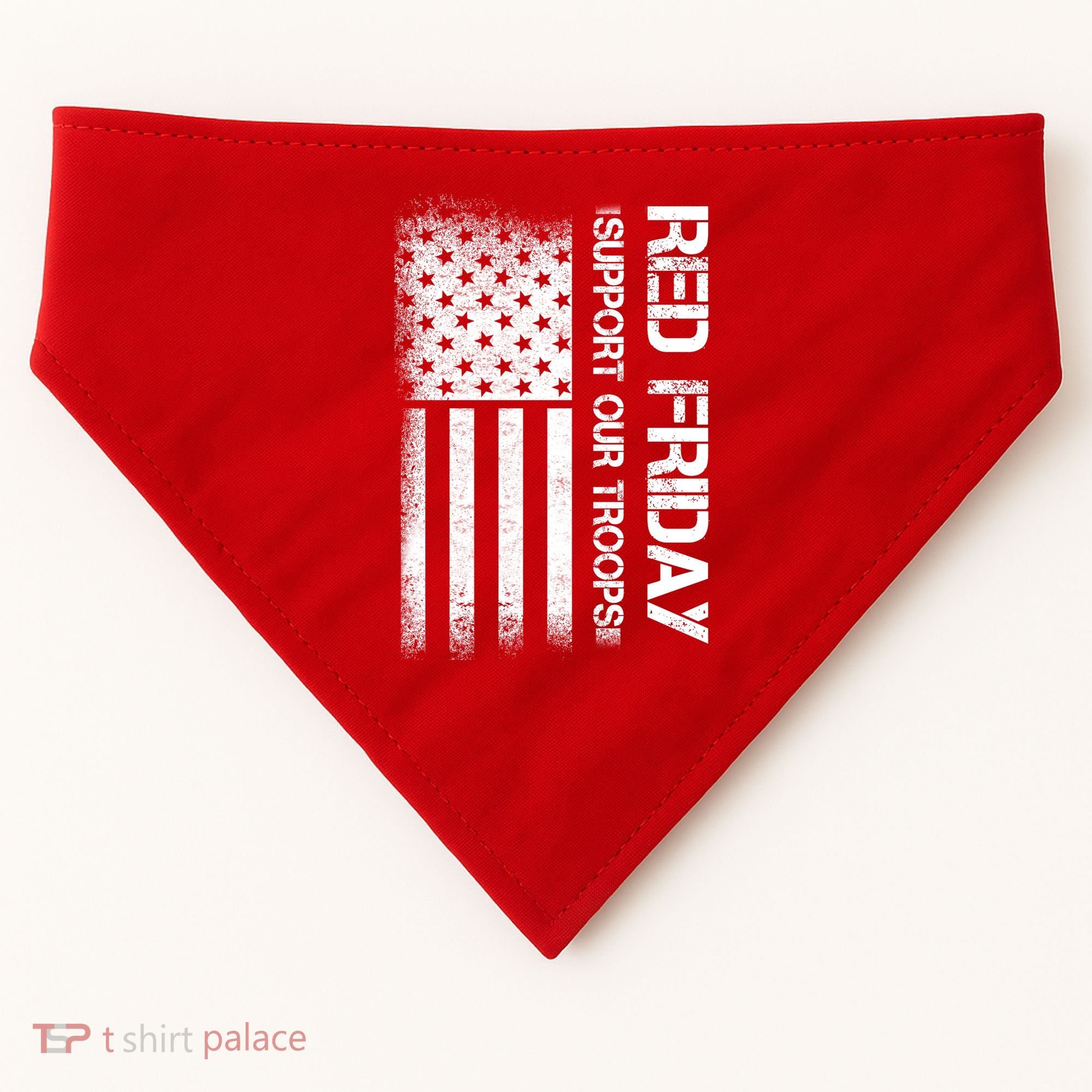 Support Our Troops Red Friday USA-Made Doggie Bandana