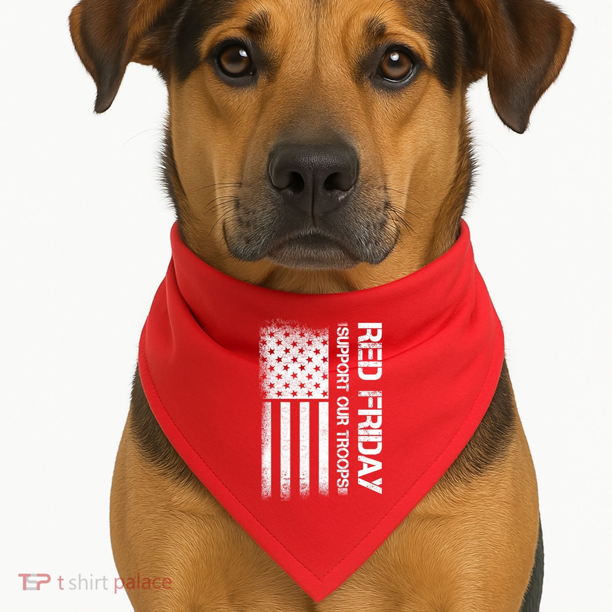 Support Our Troops Red Friday USA-Made Doggie Bandana