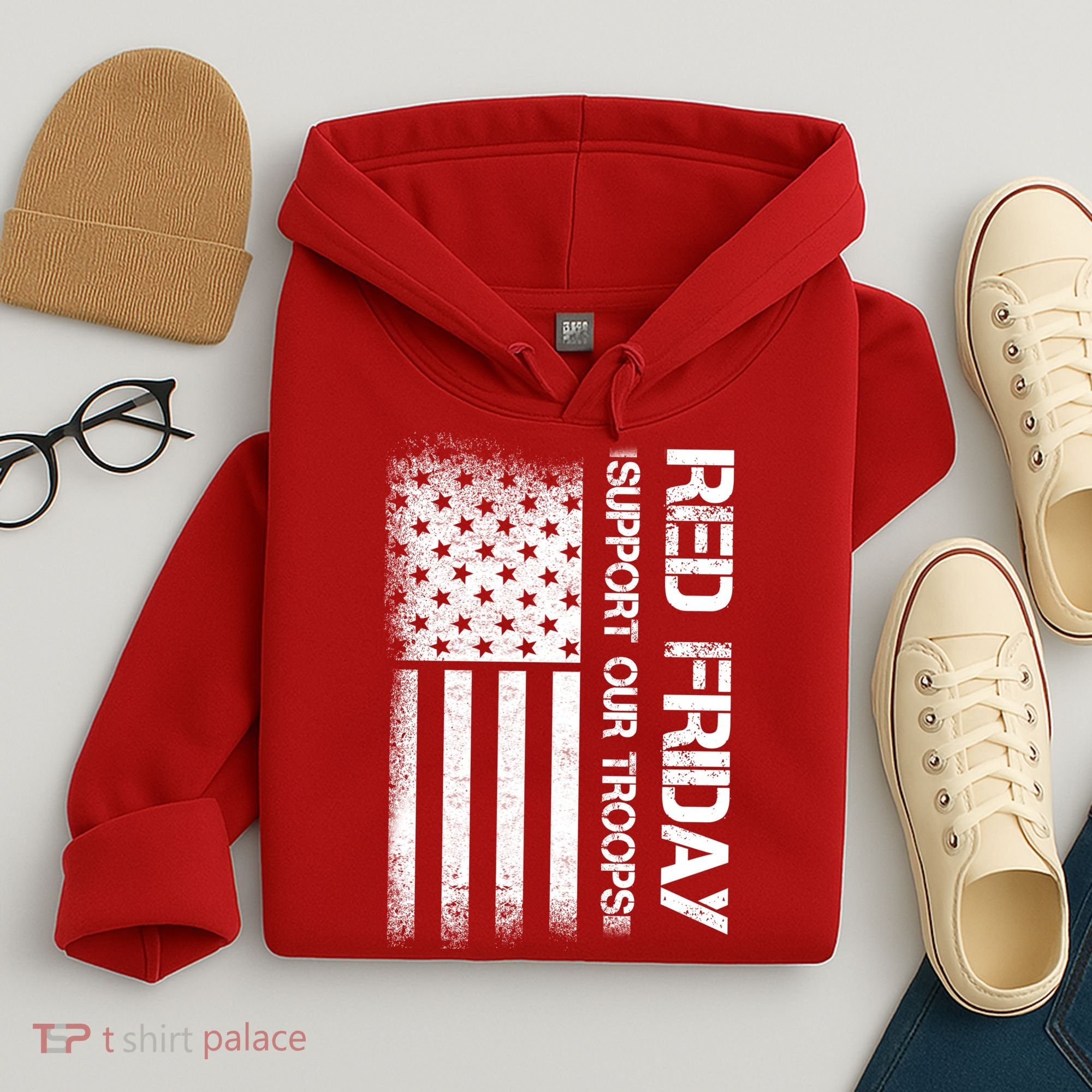 Support Our Troops Red Friday Hoodie