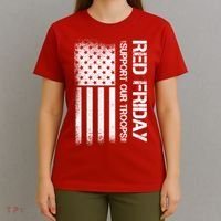 Support Our Troops Red Friday T-Shirt thumb 4