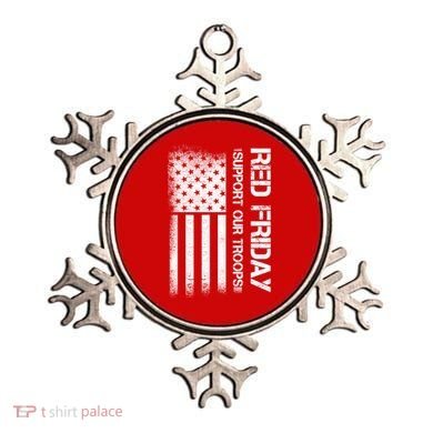 Support Our Troops Red Friday Ornament