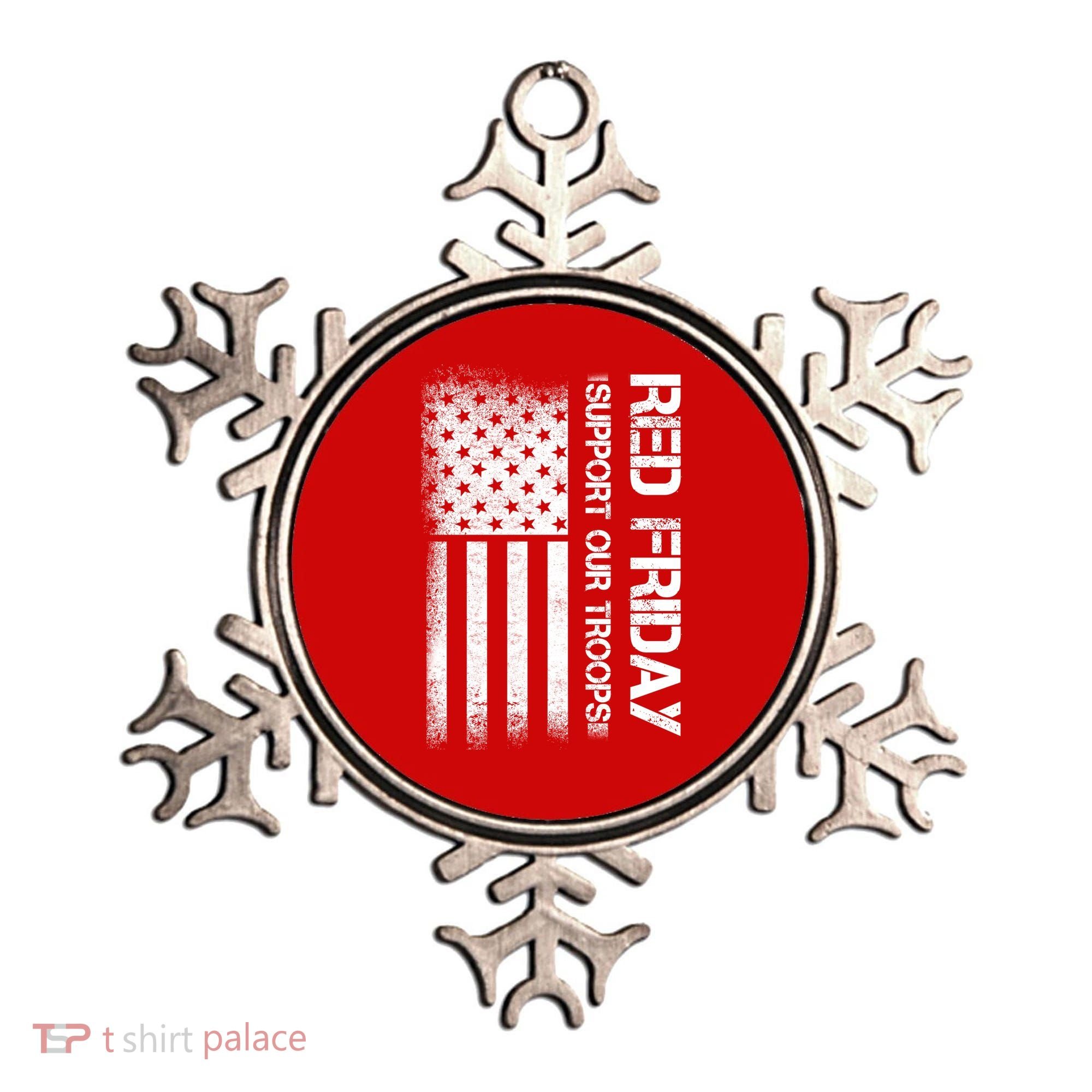 Support Our Troops Red Friday Ornament