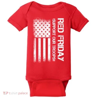 Support Our Troops Red Friday Baby Bodysuit