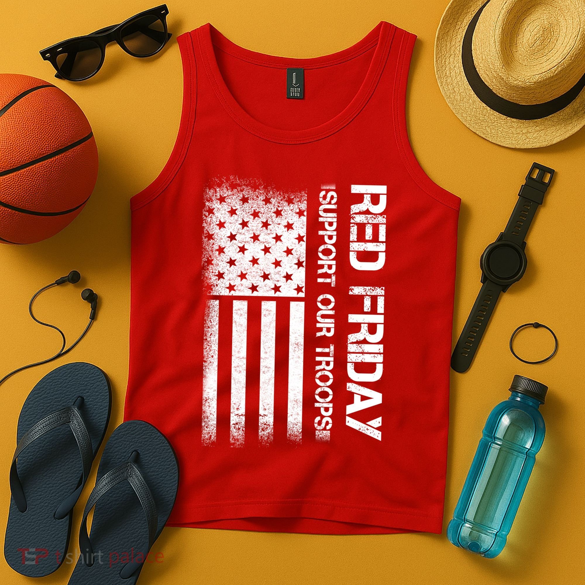 Support Our Troops Red Friday Tank Top