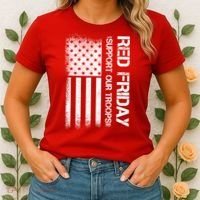 Support Our Troops Red Friday Women's T-Shirt thumb 2