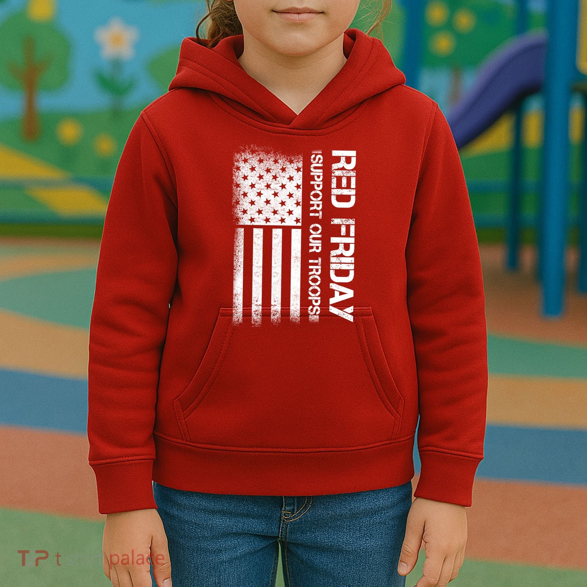 Support Our Troops Red Friday Kids Hoodie