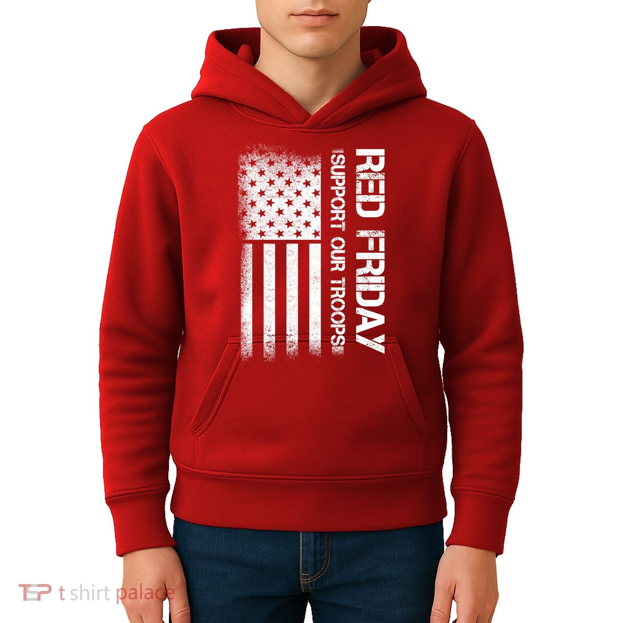Support Our Troops Red Friday Kids Hoodie